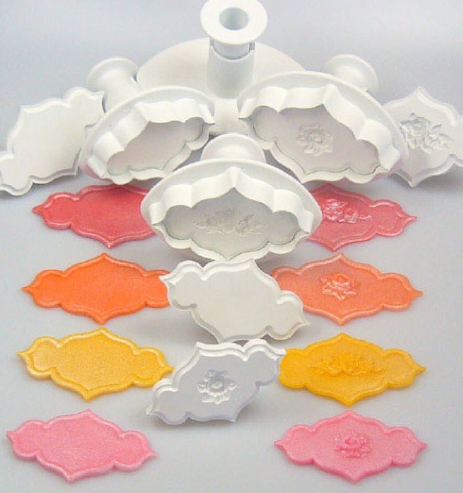 PME Cupcakes Deko Fondant Ausstecher Barock, 8er Set von Pati-Versand