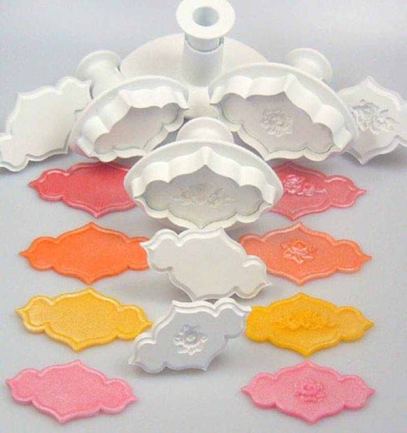 PME Cupcakes Deko Fondant Ausstecher Barock, 8er Set von Pati-Versand