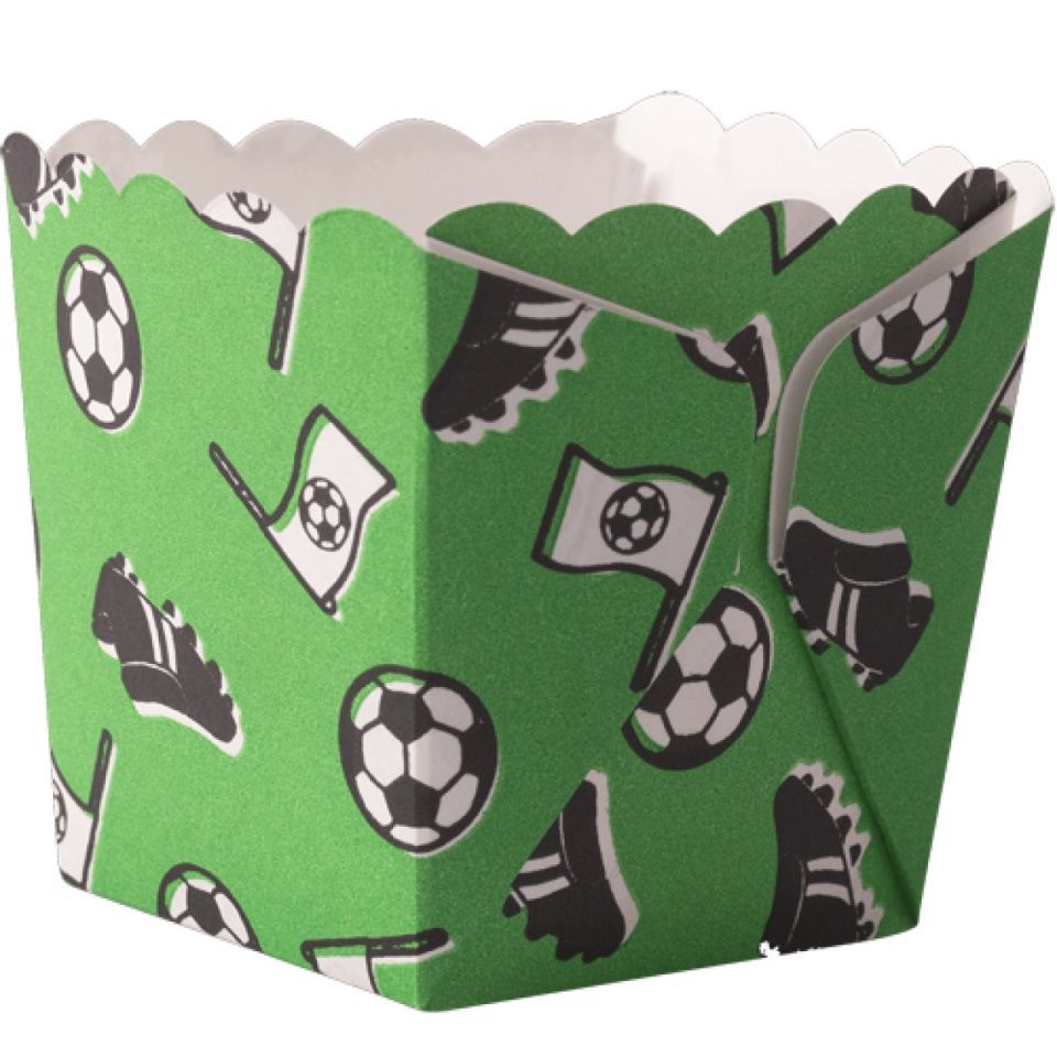 Papierförmchen für Snacks, Mini Snackbox Fußball, 12 Stück Papierförmchen für Snacks, Mini Snackbox Fußball, 12 Stück von Pati-Versand