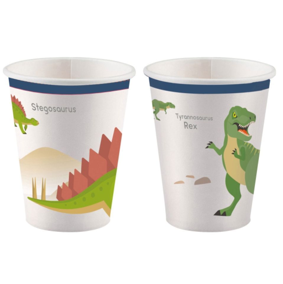 Partybecher Dinosaurier, 8 Stück, 250 ml Partybecher Dinosaurier, 8 Stück, 250 ml von Pati-Versand