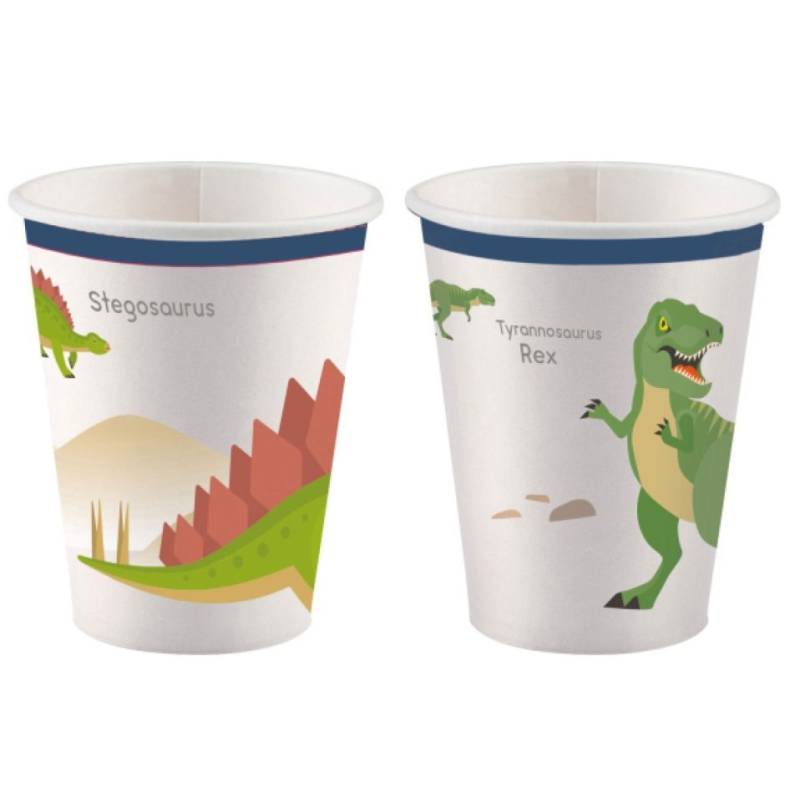 Partybecher Dinosaurier, 8 Stück, 250 ml von Pati-Versand