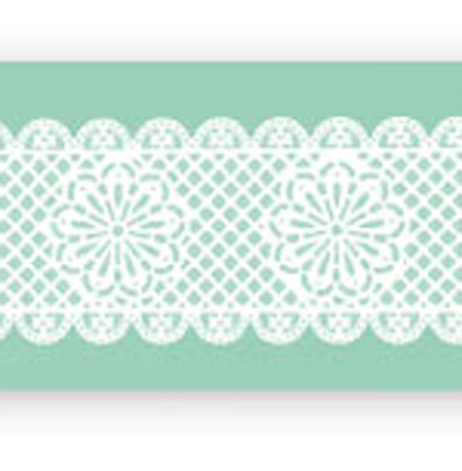 Pavoni Magic Decor Essbare Spitze Silikon-Matte 40x9 cm, Blumen-Bordüre Pavoni Magic Decor Essbare Spitze Silikon-Matte 40x9 cm, Blumen-Bordüre von Pati-Versand