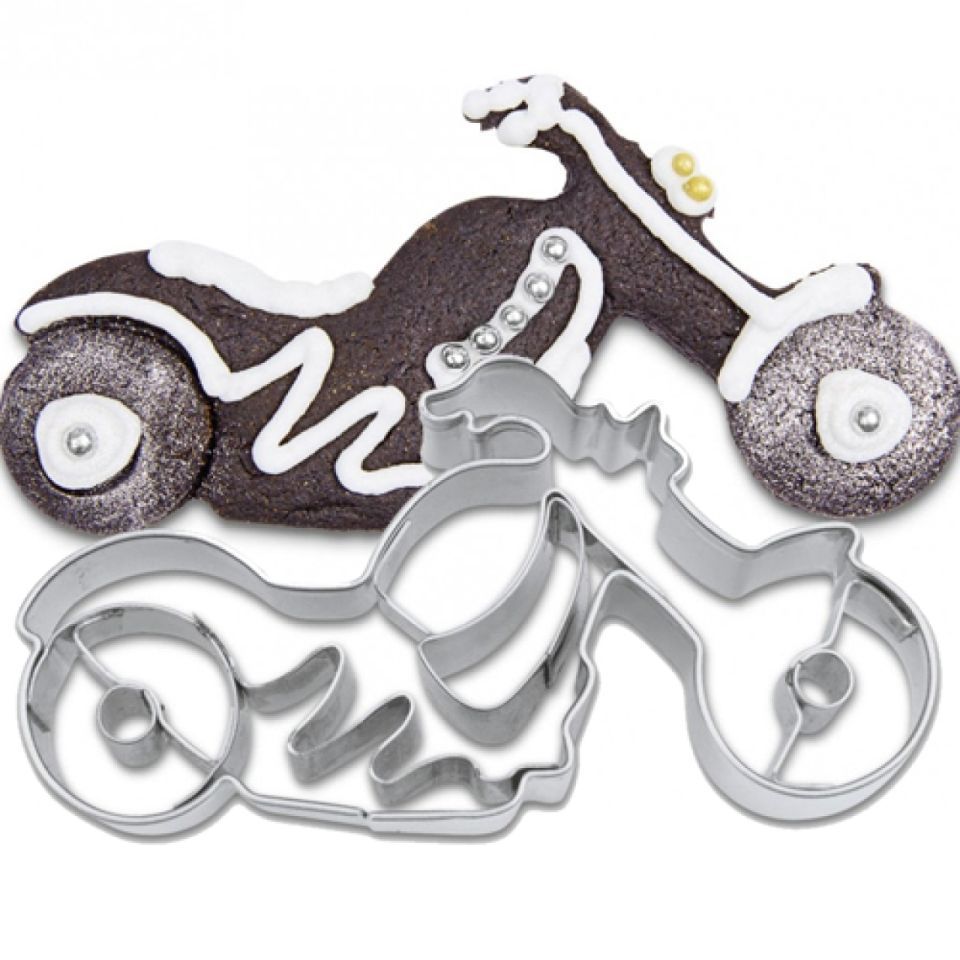Plätzchen-Ausstecher Motorrad 7cm für Kekse & Plätzchen, Edelstahl Plätzchen-Ausstecher Motorrad 7cm für Kekse & Plätzchen, Edelstahl von Pati-Versand