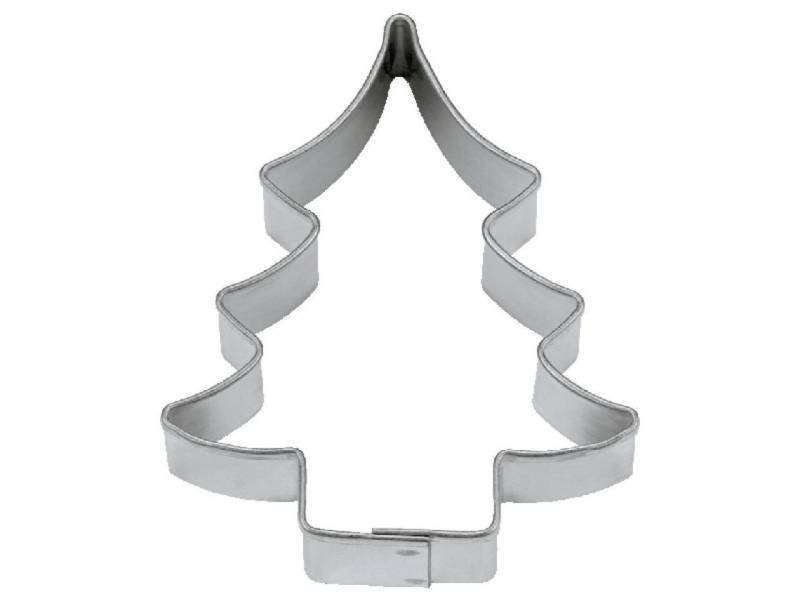 Plätzchen Ausstecher Tanne, XL, 19cm für Kekse, Weißblech von Pati-Versand