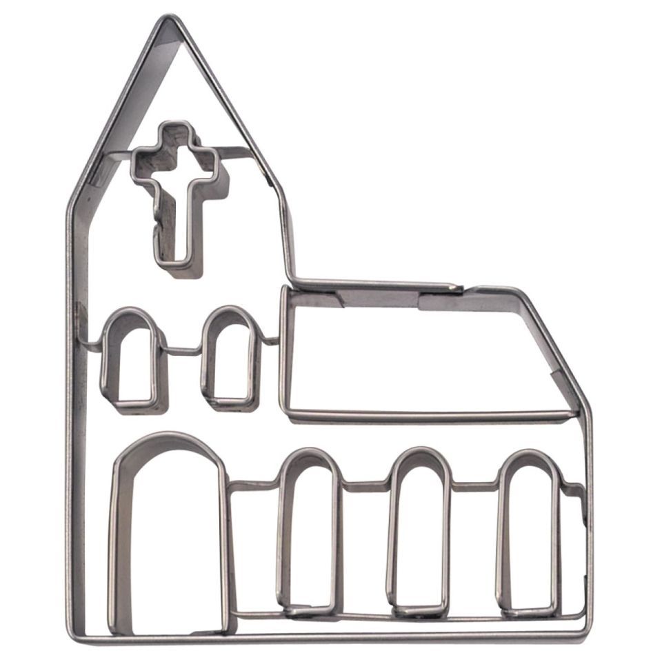 Plätzchen Ausstecher mit Prägung Kirche, 7,0 cm Plätzchen Ausstecher mit Prägung Kirche, 7,0 cm von Pati-Versand