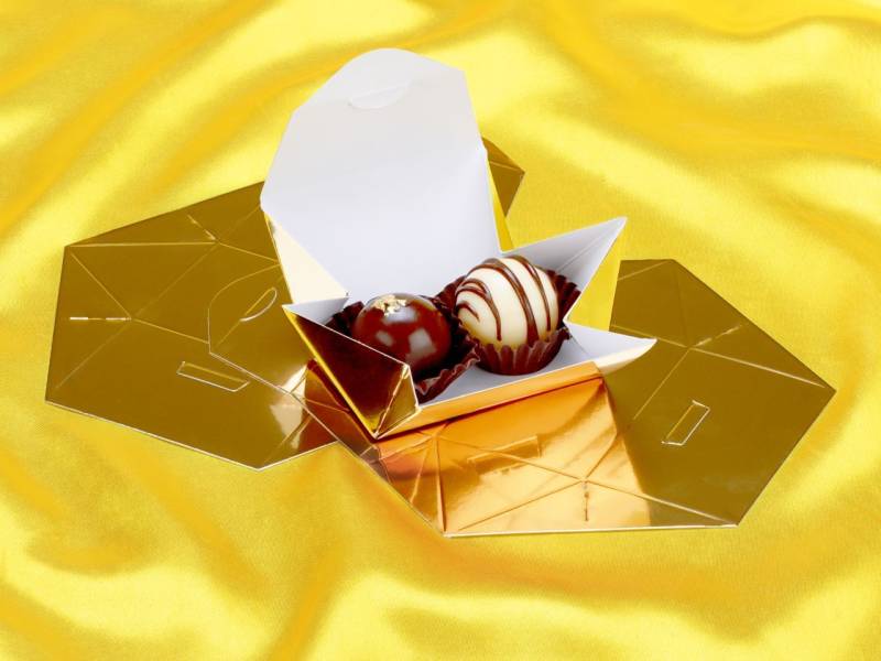 Pralinenverpackung Triangle gold 3er Set von Cake-Masters
