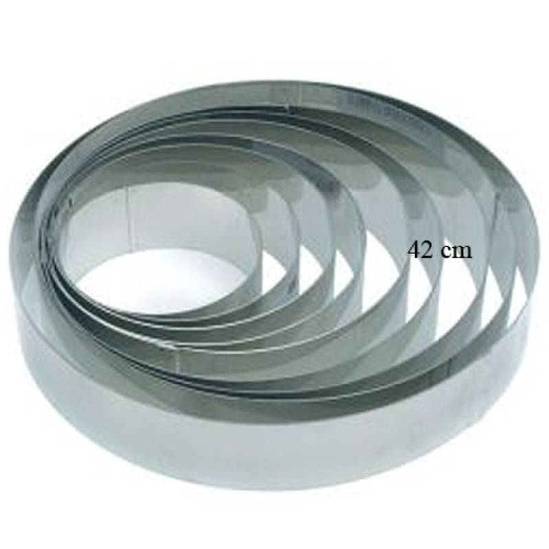 Profi Tortenring 42x5 cm, Edelstahl, dick von Pati-Versand