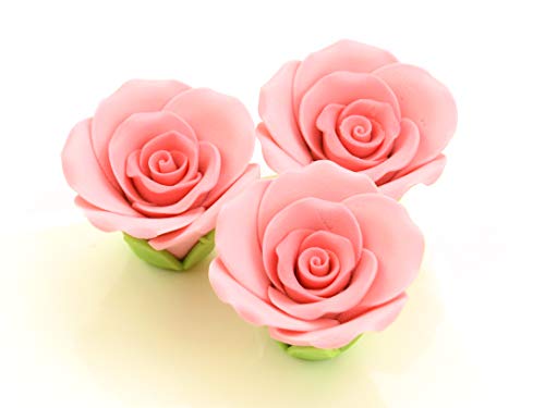 Rosen 35mm rosa Zucker 3 Stück Rosen 35mm rosa Zucker 3 Stück von Pati-Versand