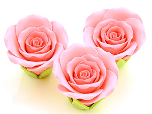 Rosen 50mm rosa Zucker 3 Stück Rosen 50mm rosa Zucker 3 Stück von Pati-Versand