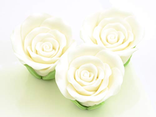 Rosen 50mm weiß Zucker 3 Stück Rosen 50mm weiß Zucker 3 Stück von Pati-Versand