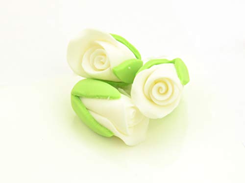 Rosenknospen weiß Zucker 3 Stück Rosenknospen weiß Zucker 3 Stück von Pati-Versand