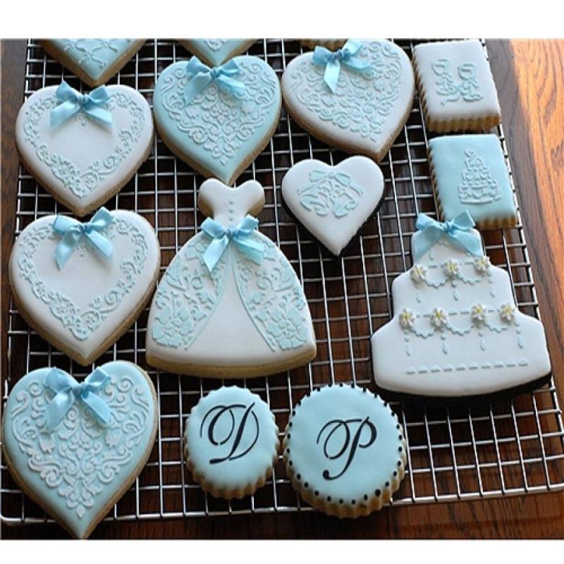 Schablonen Set Hochzeitstorte Royal Icing & Airbrush, 5 cm von Pati-Versand