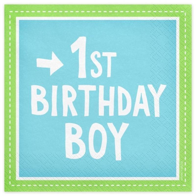 Servietten 1. Geburtstag Junge von Pati-Versand