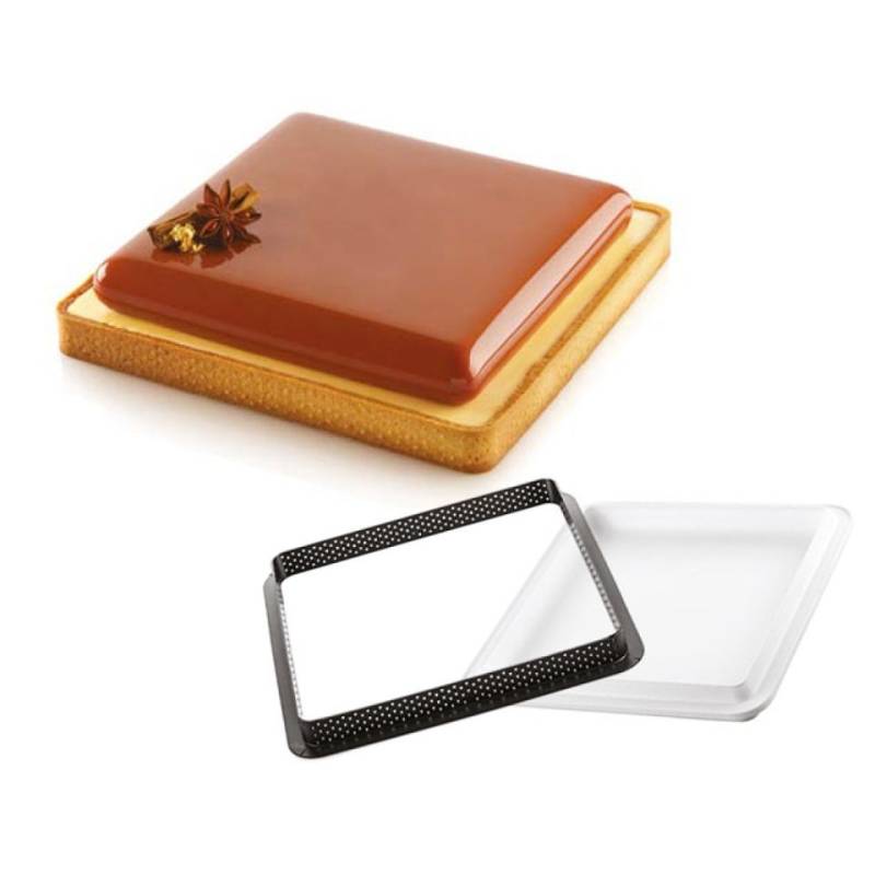 Silikomart Kit Tarte Ring Quadrat 17x17 cm von Pati-Versand
