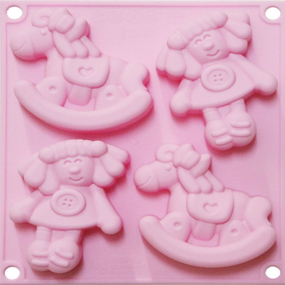 Silikomart Silikonform Happy Dolly, 4 Muffins von Pati-Versand