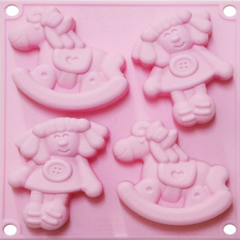 Silikomart Silikonform Happy Dolly, 4 Muffins von Pati-Versand