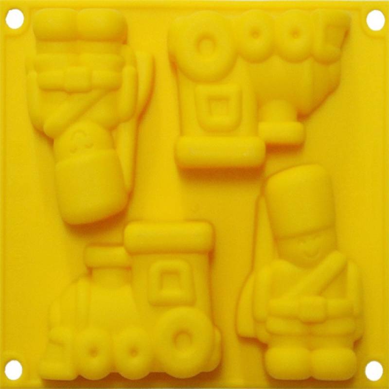 Silikomart Silikonform Happy Toys, 4 Muffins von Pati-Versand