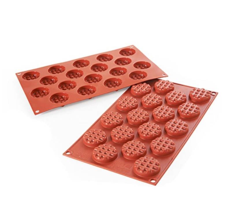 Silikomart Silikonform Mini-Waffelform, rund, 4,0 cm von Pati-Versand