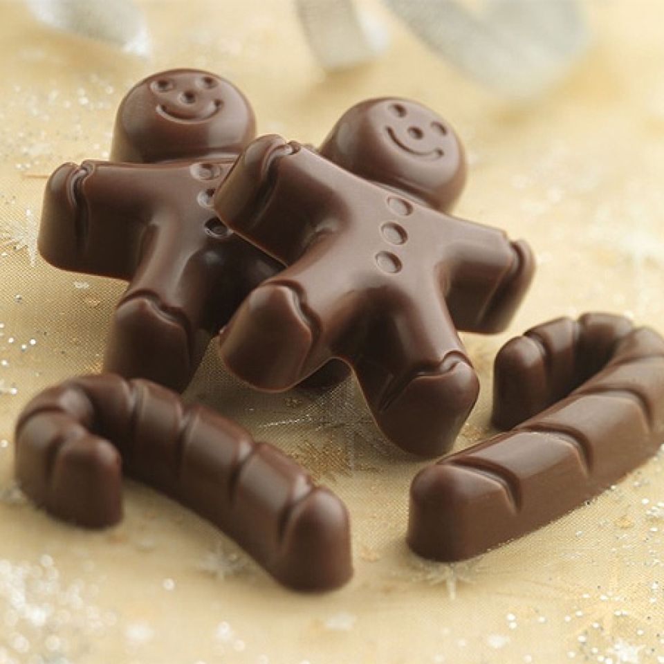 Silikomart Silikonform für Schokolade Gingerbread man & Zuckerstange Silikomart Silikonform für Schokolade Gingerbread man & Zuckerstange von Pati-Versand