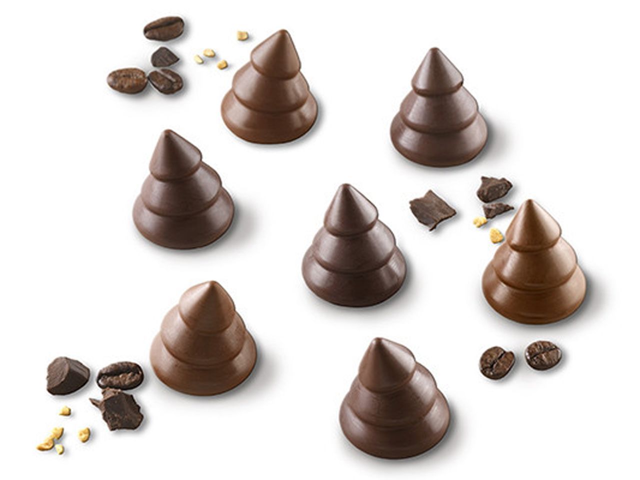 Silikon-Pralinenform Choco Trees von Silikomart