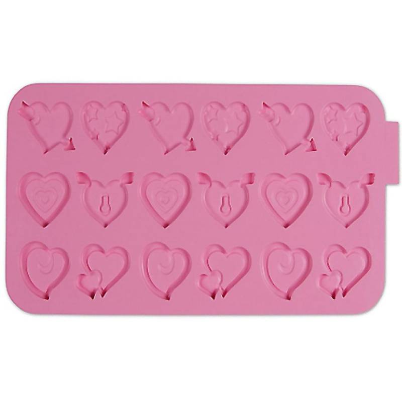 Städter Silikonform für Fondant & Schokolade Herzen 12x23 cm von Pati-Versand