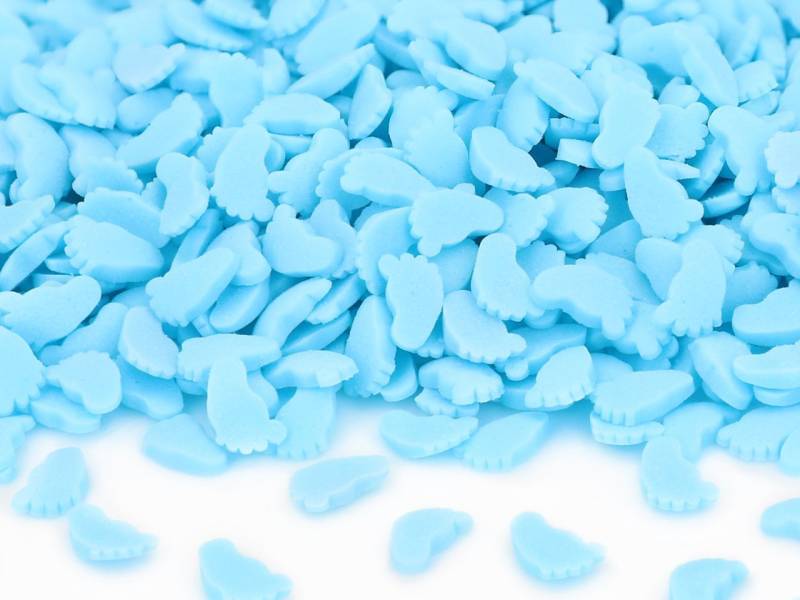 Streudekor Füßchen hellblau 80g von Cake-Masters Basics