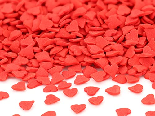 Streudekor Herzen rot, 80g, Zuckerdekor Streudekor Herzen rot, 80g, Zuckerdekor von Pati-Versand