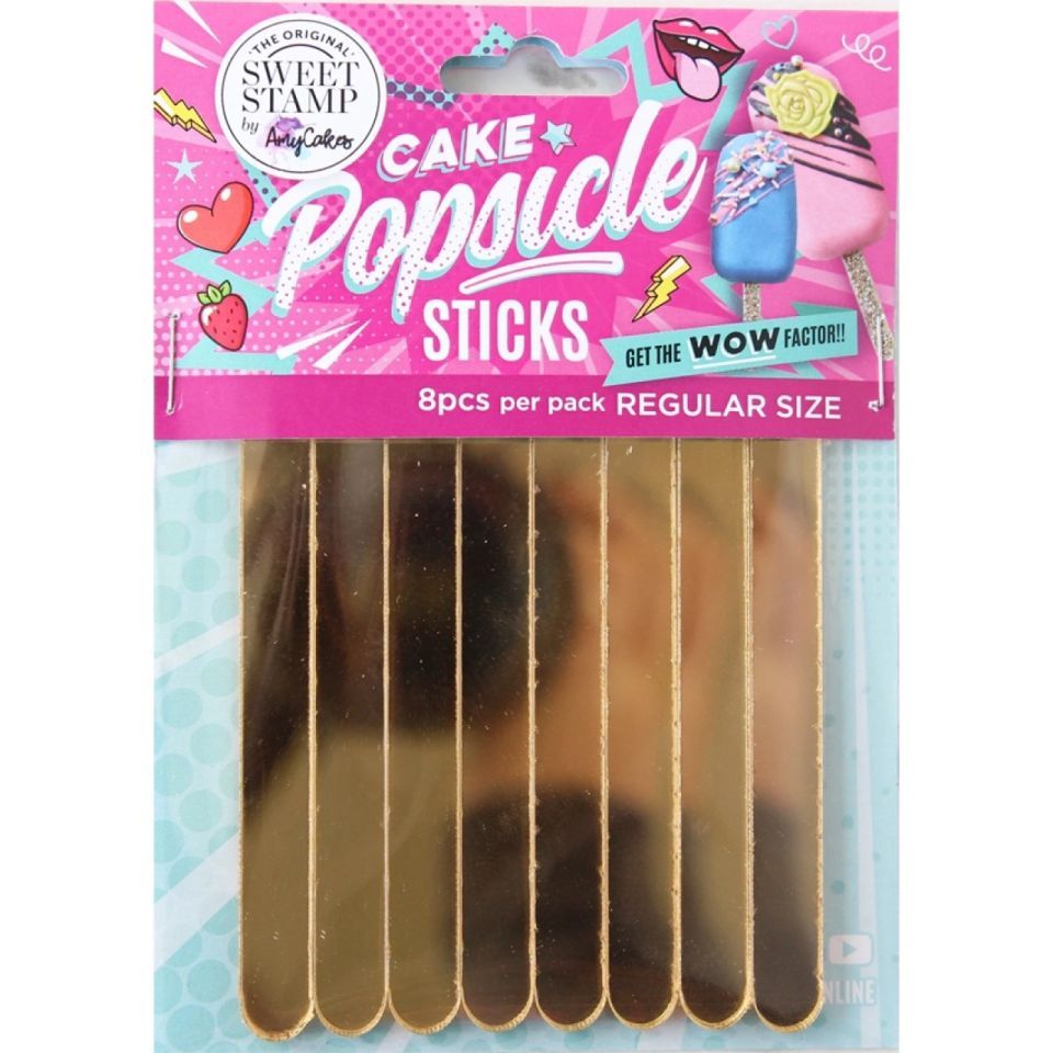 Sweet Stamp Popsicle Eisstiele aus Acryl GOLD, 8 Stk. Sweet Stamp Popsicle Eisstiele aus Acryl GOLD, 8 Stk. von Pati-Versand