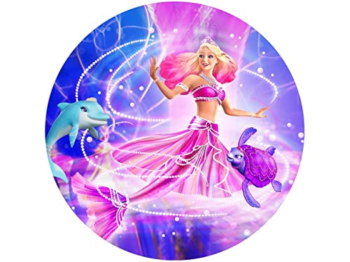 Tortenaufleger Barbie - Fairytopia Mermaidia, rund 20cm Fondantpapier PREMIUM von Pati-Versand