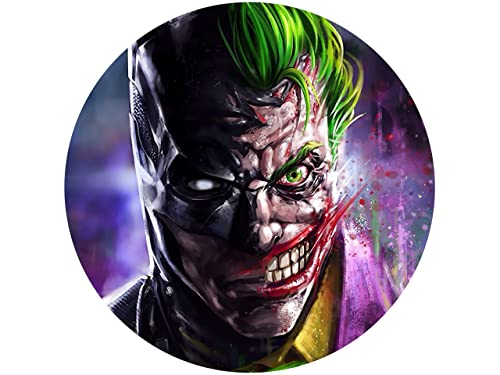 Tortenaufleger Batman und Joker, rund 20cm Fondantpapier PREMIUM Tortenaufleger Batman und Joker, rund 20cm Fondantpapier PREMIUM von Pati-Versand
