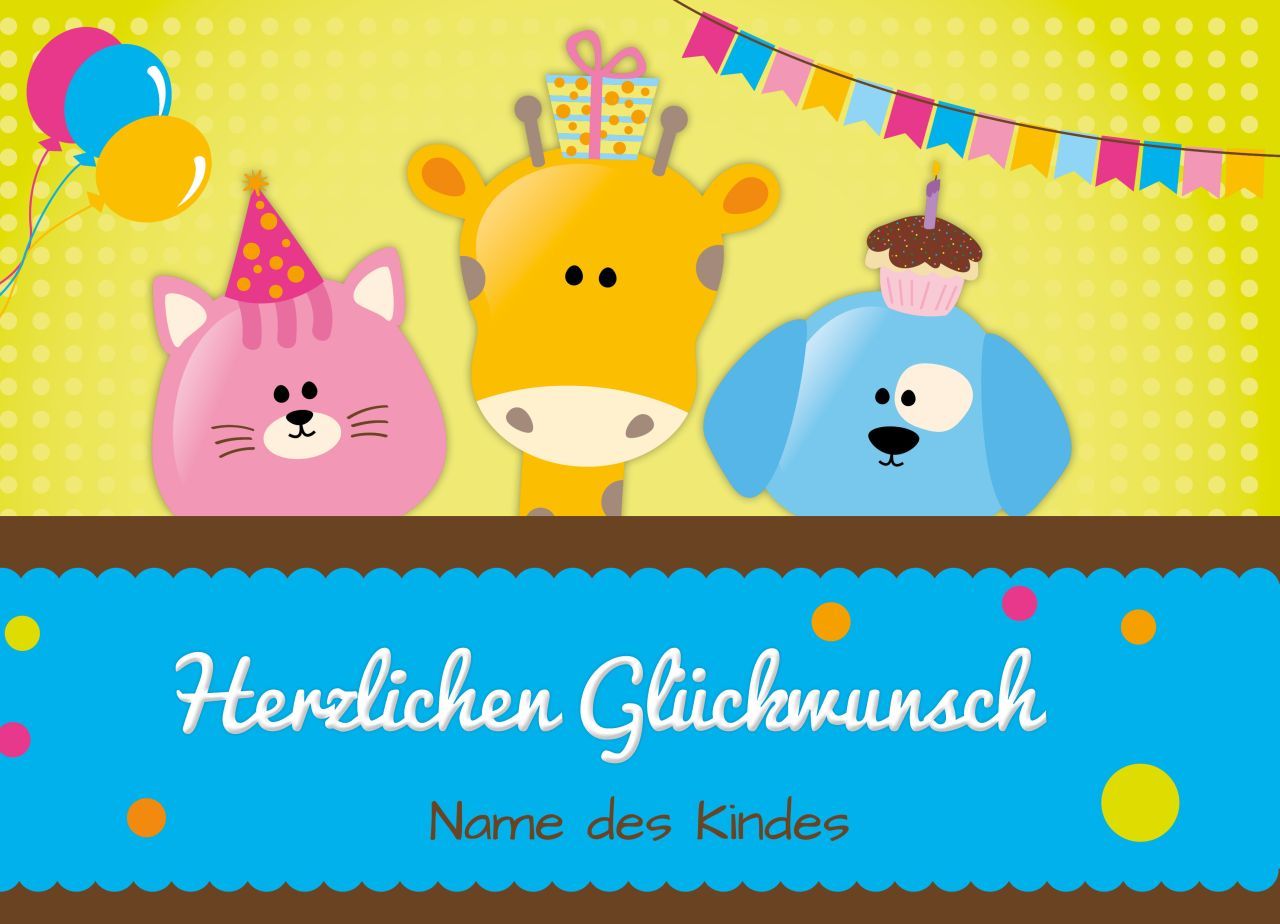 Tortenaufleger Kinder-Geburtstag 20x30cm von Pati-Versand