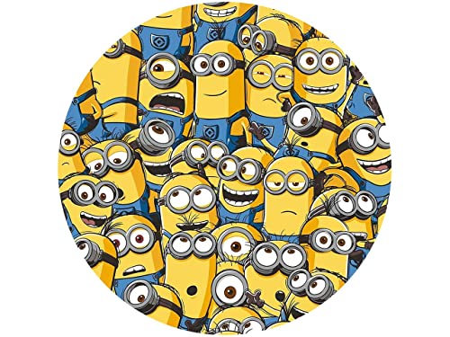 Tortenaufleger Minions, rund 20cm Fondantpapier PREMIUM von Pati-Versand