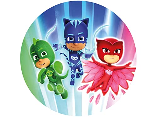 Tortenaufleger PJ Masks 2, rund 20cm Fondantpapier PREMIUM von Pati-Versand