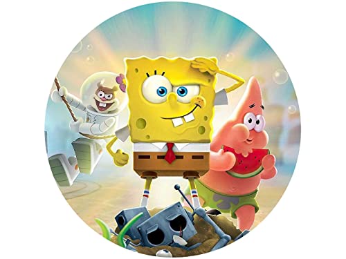 Tortenaufleger Spongebob, Patrick und Sandy, rund 20cm Fondantpapier PREMIUM von Pati-Versand