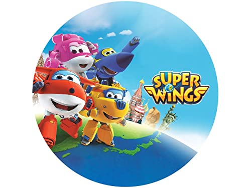 Tortenaufleger Super Wings 2, rund 20cm Fondantpapier PREMIUM von Pati-Versand