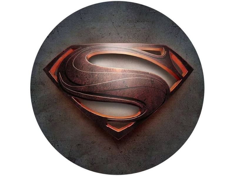 Tortenaufleger Superman Logo, rund 20cm von Pati-Versand