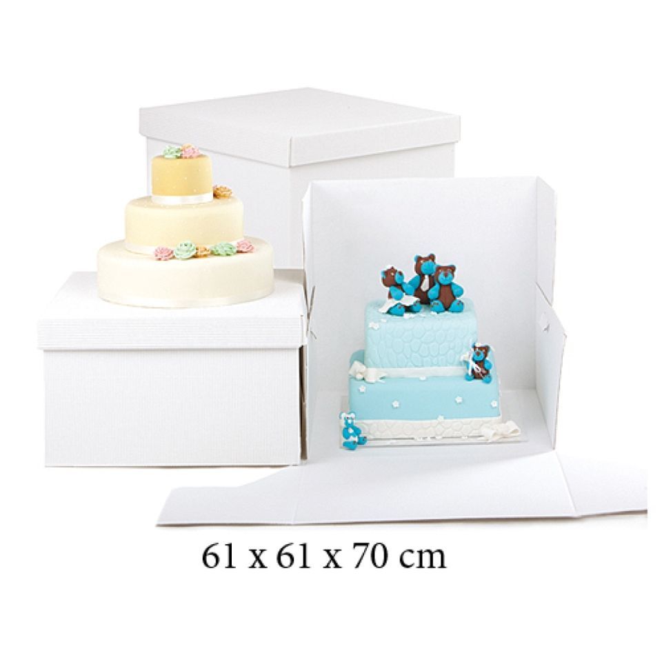 Tortenbox XXL-Karton für Torte, 61x70 cm, 3 Stck. von Pati-Versand
