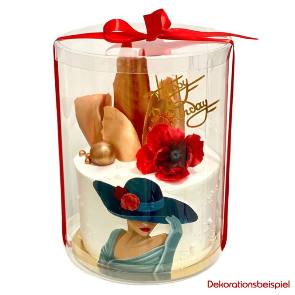 Tortenbox inkl. Cakeboard, durchsichtig 23x30 cm, 5er Set von Pati-Versand