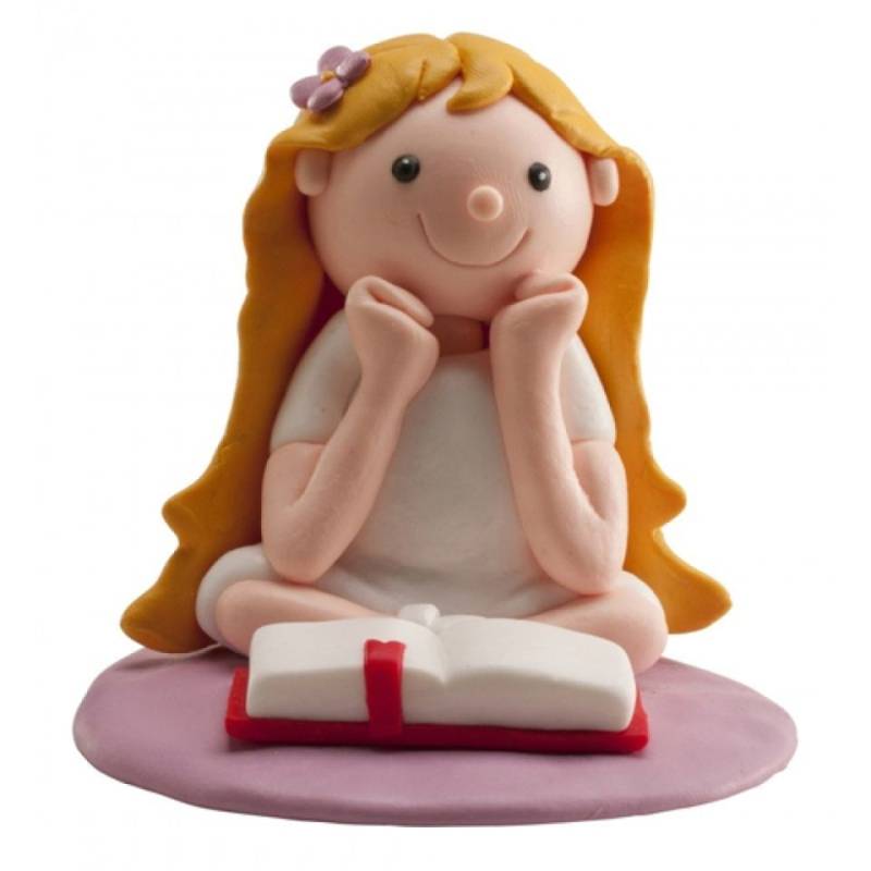 Tortenfigur für Kommunion Mädchen, 9 cm von Pati-Versand