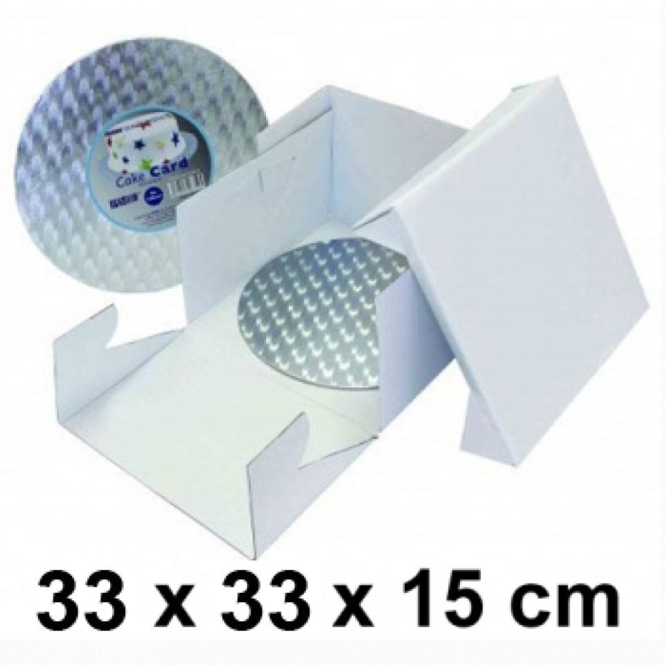 Tortenkarton inkl. Cake Board, 33x33x15 cm Tortenkarton inkl. Cake Board, 33x33x15 cm von Pati-Versand