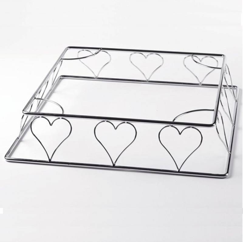 Tortenständer quadrat, Herzen Hochzeitstorte 38x11 cm von Pati-Versand