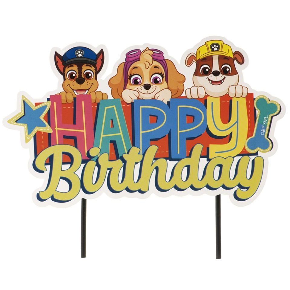 Tortentopper Paw Patrol Happy Birthday von Pati-Versand