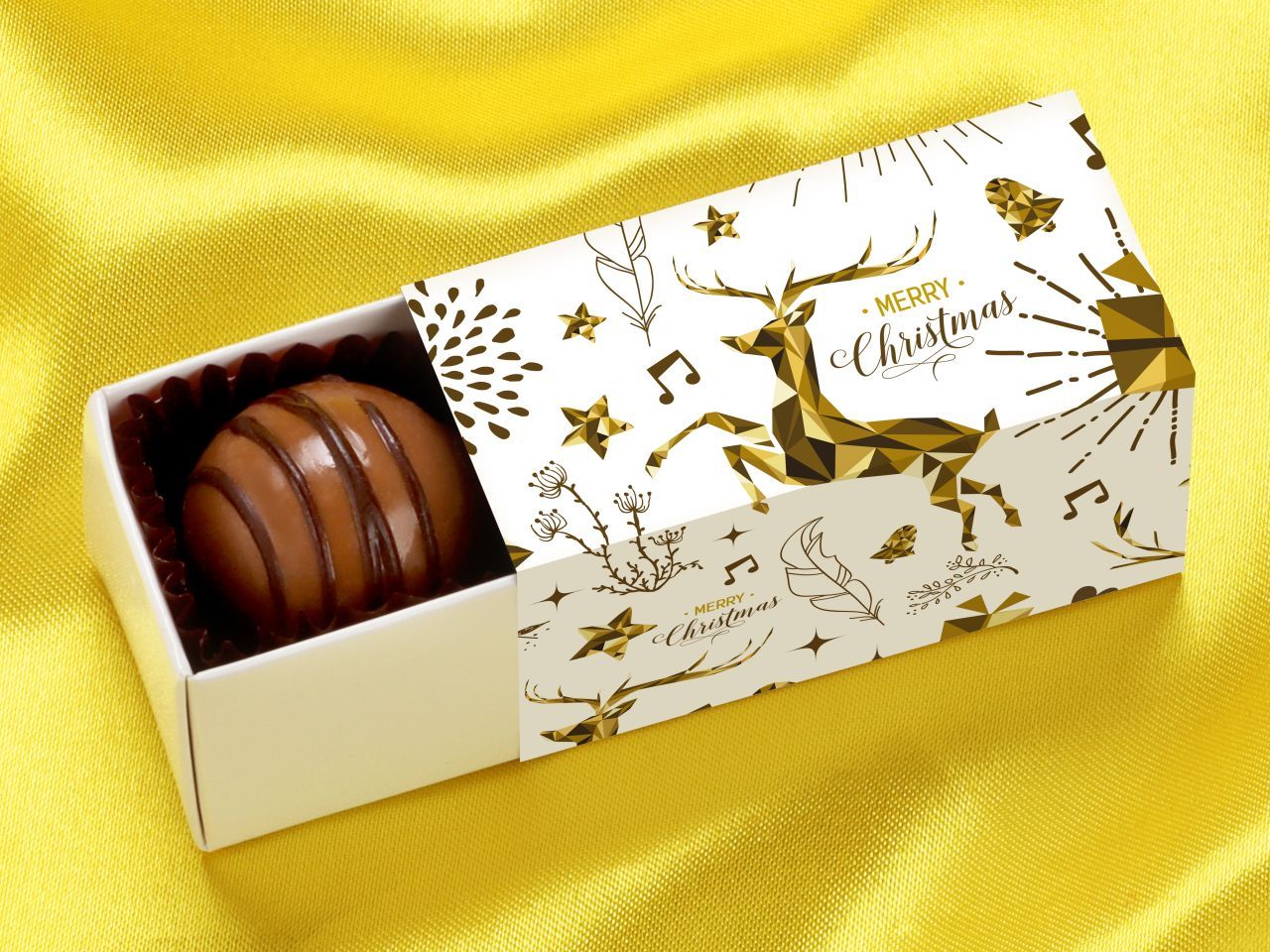 Trüffelstange für 2 Trüffel, Merry Christmas Trüffelstange für 2 Trüffel, Merry Christmas von Pati-Versand