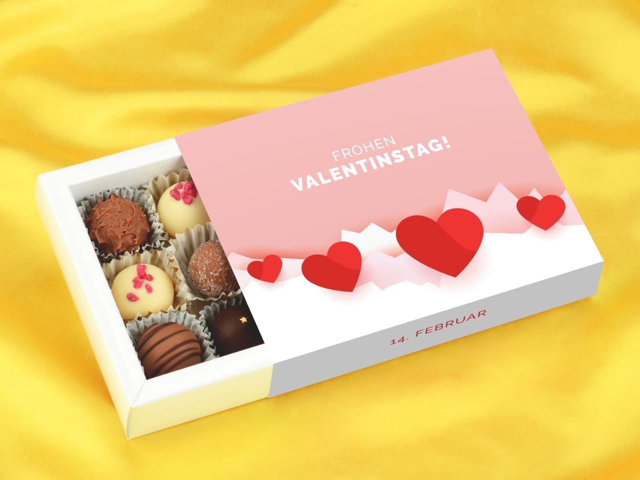 Trüffelverpackung für 12 Trüffel, Frohen Valentinstag Trüffelverpackung für 12 Trüffel, Frohen Valentinstag von Pati-Versand