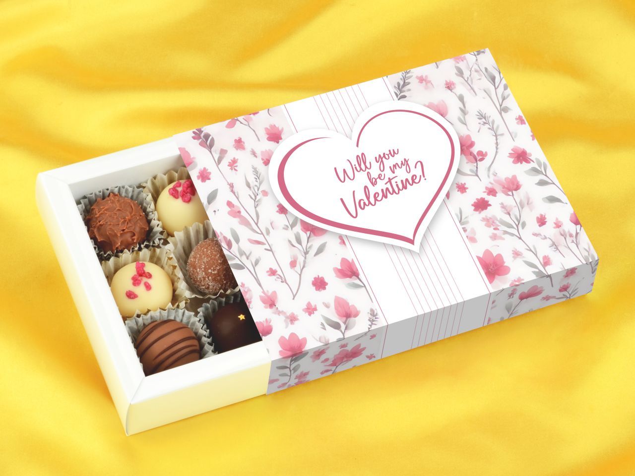 Trüffelverpackung für 12 Trüffel, Valentine Trüffelverpackung für 12 Trüffel, Valentine von Pati-Versand