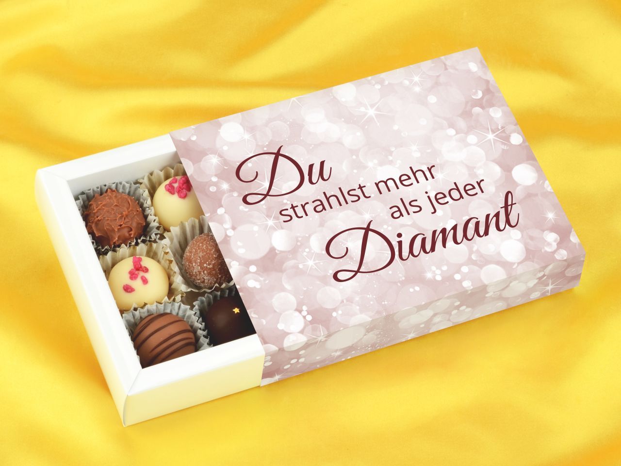 Trüffelverpackung für 12 Trüffel, individuell, Diamant Trüffelverpackung für 12 Trüffel, individuell, Diamant von Pati-Versand