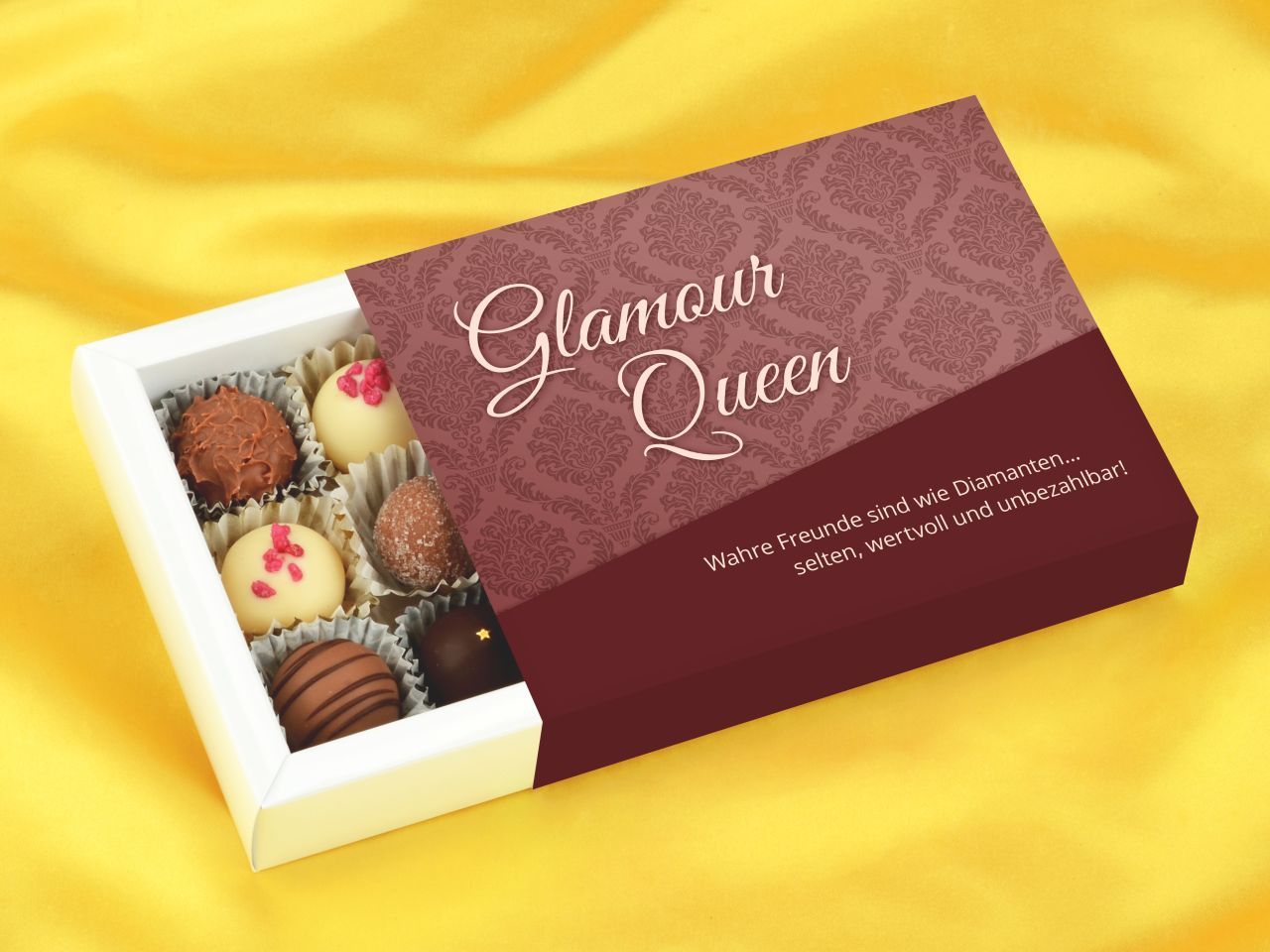 Trüffelverpackung für 12 Trüffel, individuell, Glamour Queen Trüffelverpackung für 12 Trüffel, individuell, Glamour Queen von Pati-Versand