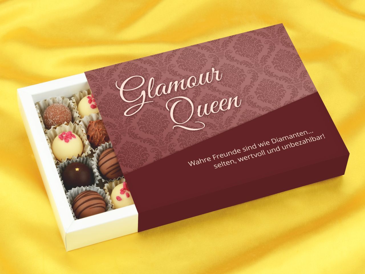 Trüffelverpackung für 20 Trüffel, individuell, Glamour Queen Trüffelverpackung für 20 Trüffel, individuell, Glamour Queen von Pati-Versand