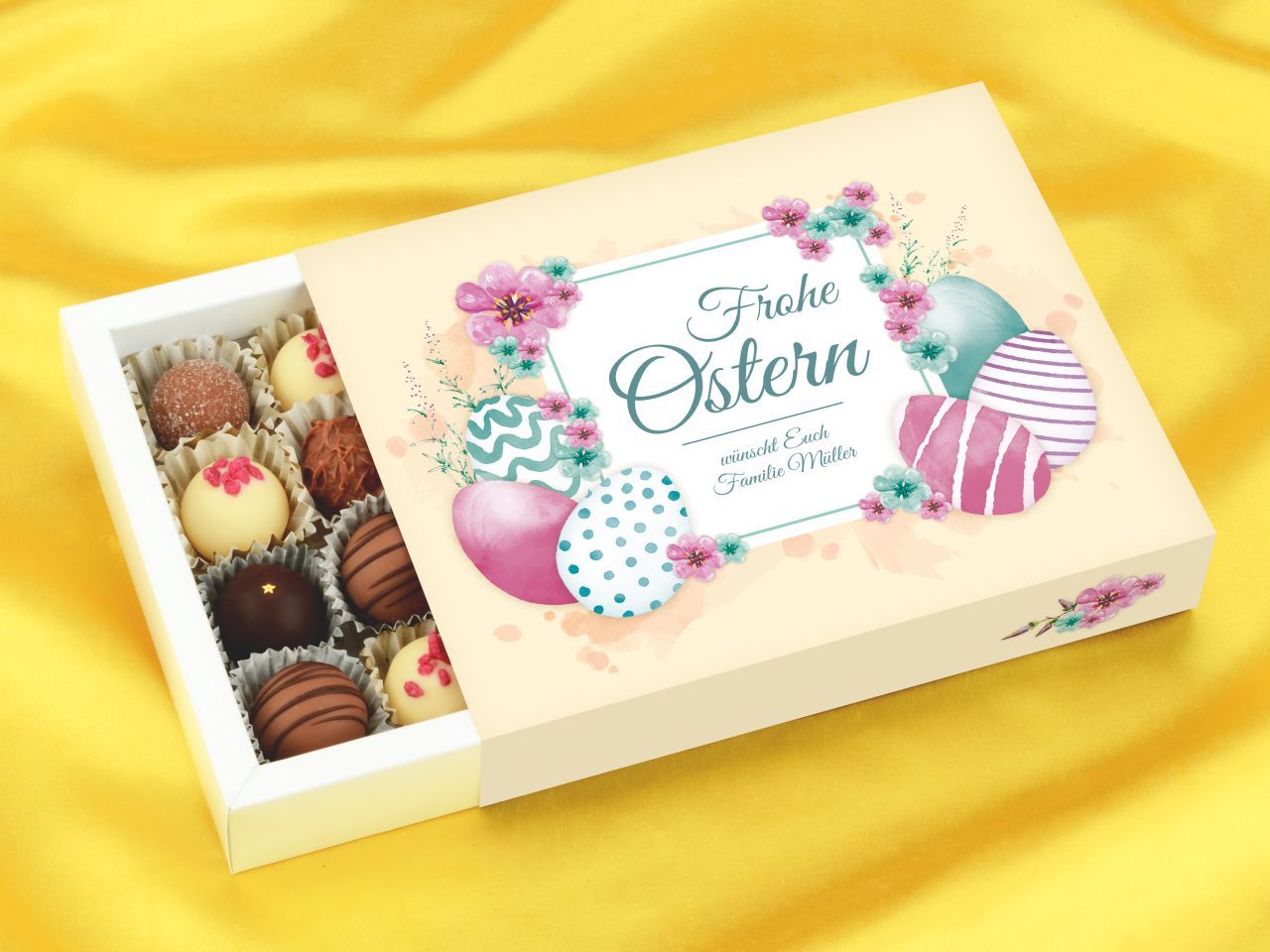 Trüffelverpackung für 20 Trüffel, individuell, Ostern 1 Trüffelverpackung für 20 Trüffel, individuell, Ostern 1 von Pati-Versand