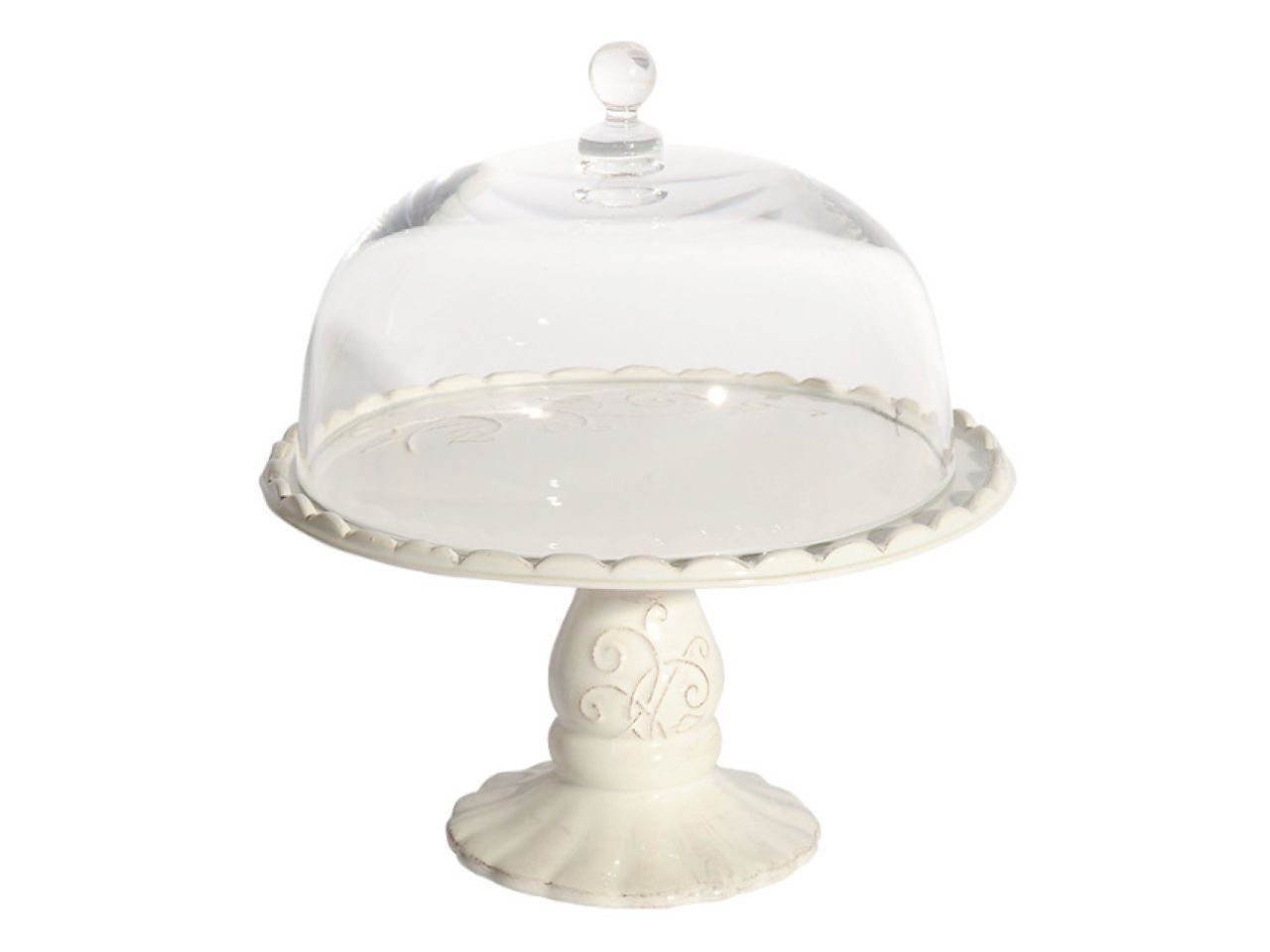Virginia Casa Italia Tortenständer mit Glocke 23cm Weiß Virginia Casa Italia Tortenständer mit Glocke 23cm Weiß von Pati-Versand